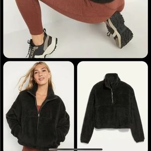 Sweatshirt sweater Sherpa super soft half zipper viral Navy lounge jacket hoodie